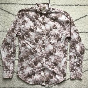 Club Monaco Men’s M floral buttondowb